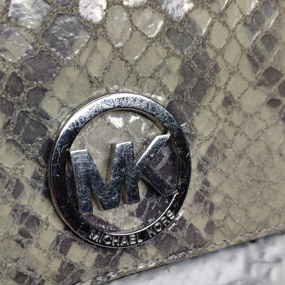 Michael Kors Fulton Flap Python Embossed Continen… - image 8